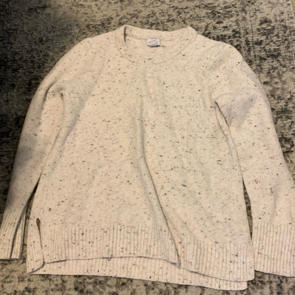 white crewneck sweater